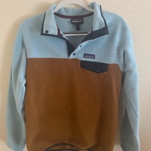 Patagonia Fleece Pullover Blue and Brown